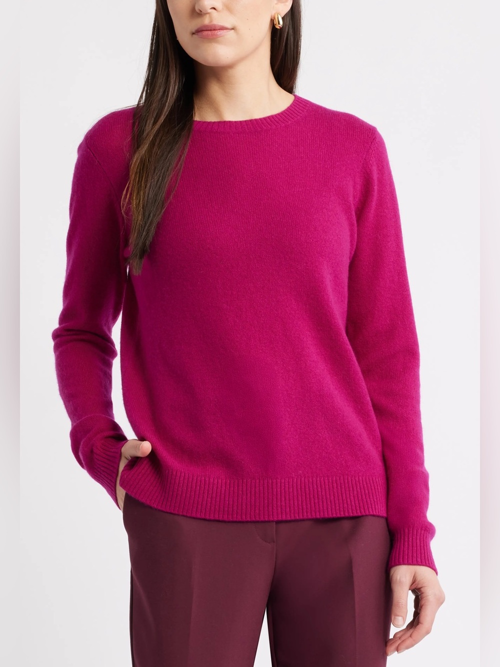 NWT Caslon 100% Cashmere Crewneck XL